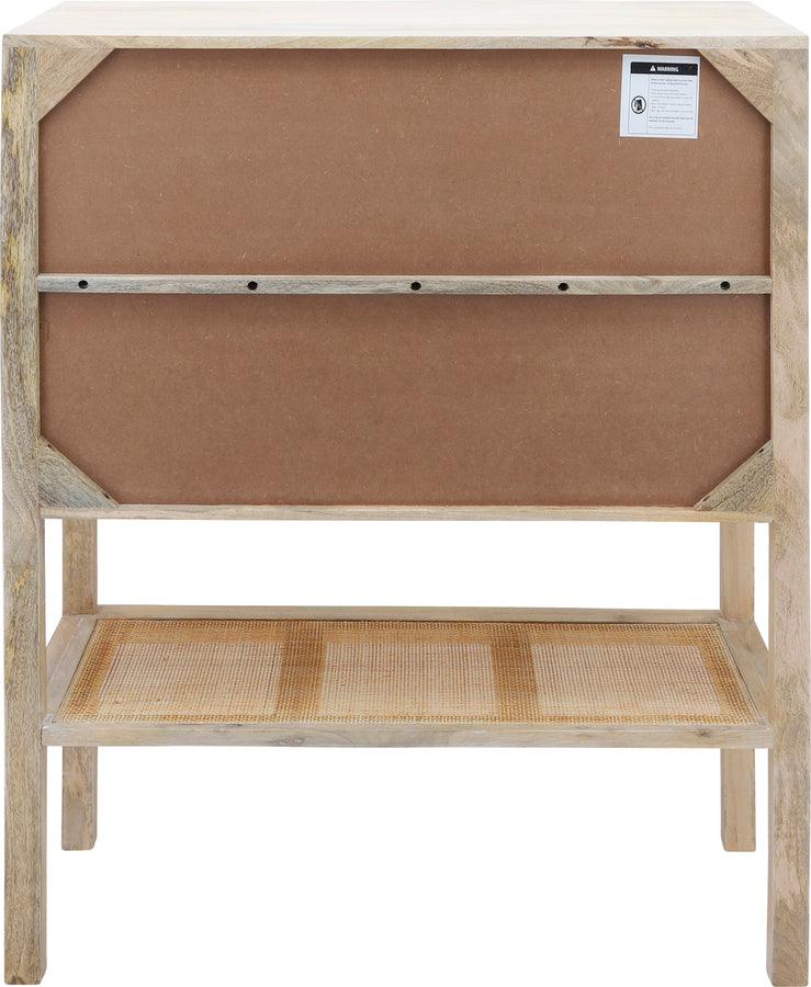 Wood 35X48 2-Rattan Door Cabinet Natural