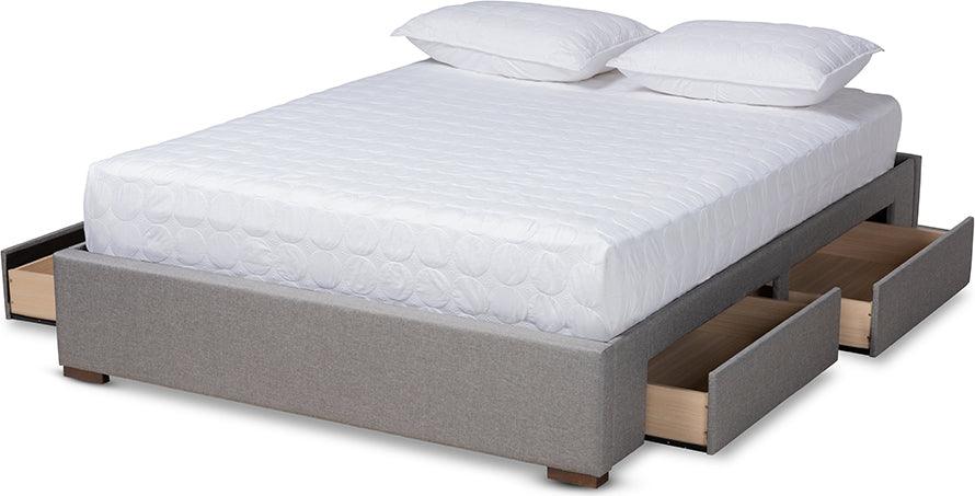 Wholesale Interiors Beds - Leni Queen Storage Bed Gray
