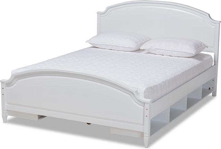 Wholesale Interiors Beds - Elise Queen Storage Bed White