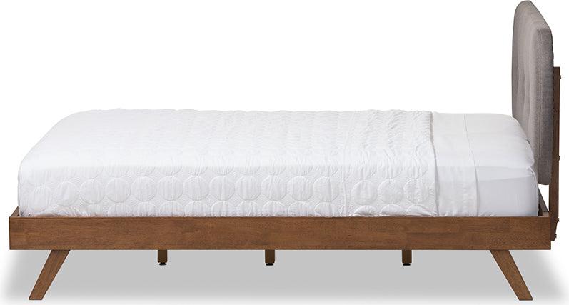 Wholesale Interiors Beds - Penelope Queen Bed Gray/Walnut' Brown