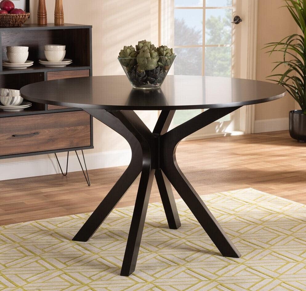 Wholesale Interiors Dining Tables - Kenji 48" Round Dining Table Dark Brown