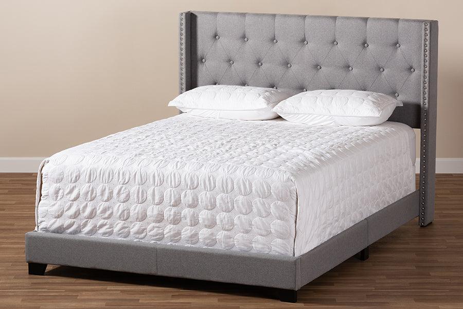 Wholesale Interiors Beds - Brady King Bed Light Gray