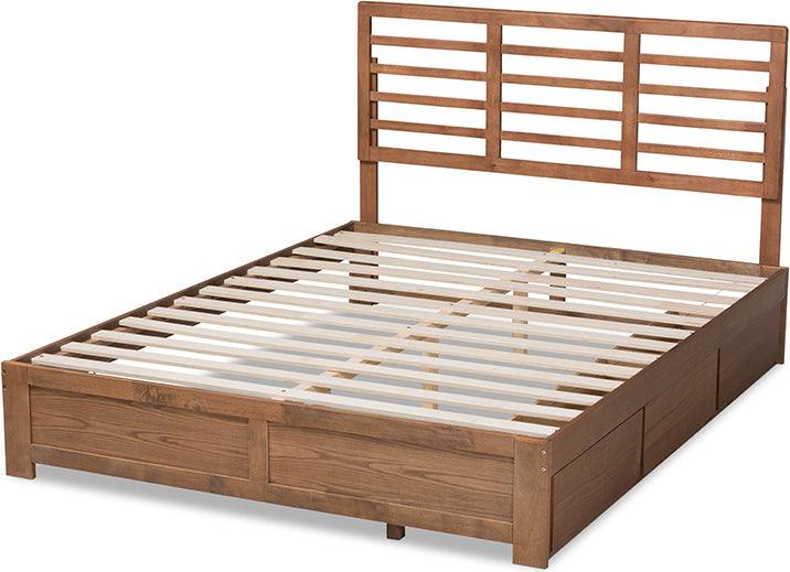 Wholesale Interiors Beds - Piera Queen Storage Bed Ash walnut