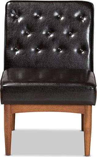 Wholesale Interiors Dining Chairs - Riordan Mid-Century Dining Chair Dark Brown & Walnut Brown