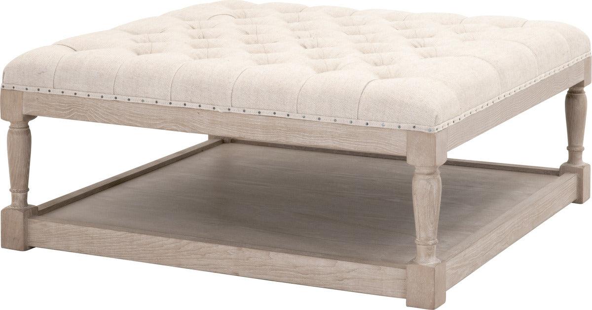 Essentials For Living Coffee Tables - Townsend Tufted Upholstered Coffee Table Bisque