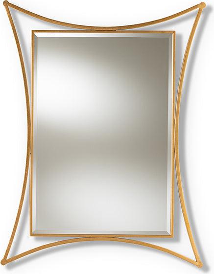Wholesale Interiors Mirrors - Melia Modern And Contemporary Antique Gold Finished Rectangular Accent Wall Mirror