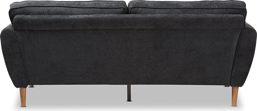 Wholesale Interiors Sofas & Couches - Miranda Mid-Century Modern Dark Grey Fabric Upholstered Sofa