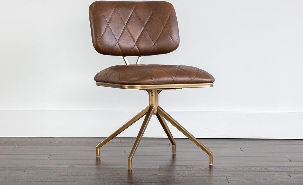 SUNPAN Dining Chairs - Virtu Swivel Dining Chair - Bravo Cognac (Set of 2)