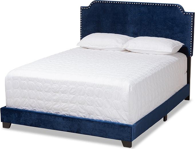 Wholesale Interiors Beds - Darcy Full Bed Navy Blue