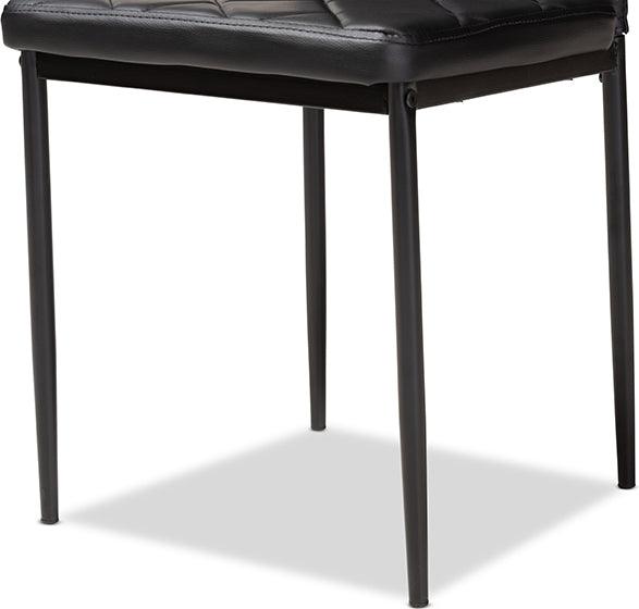 Wholesale Interiors Dining Chairs - Blaise Modern And Contemporary Black Faux Leather Upholstered Dining Chair (Set Of 4)