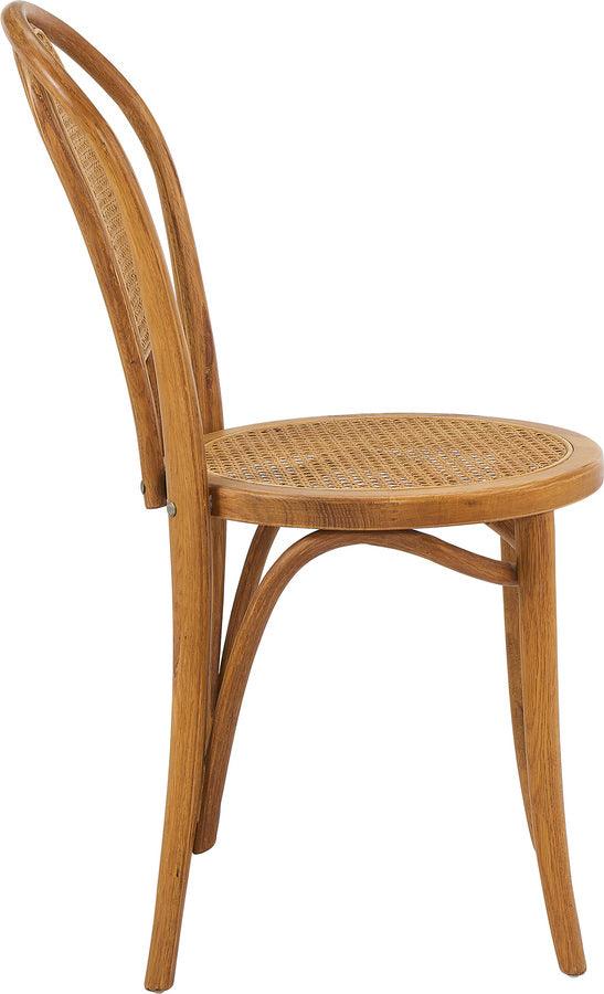 Euro Style Dining Chairs - Liva Side Chair in Walnut with Natural Seat and Back