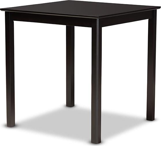 Wholesale Interiors Dining Sets - Lanier Contemporary Sand Fabric Upholstered Brown Finished 5-Piece Wood Pub Set