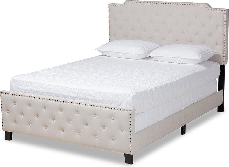 Wholesale Interiors Beds - Marion Queen Bed Beige & Black