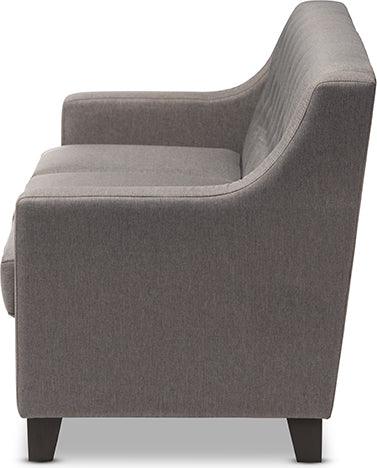 Wholesale Interiors Sofas & Couches - Arcadia Grey Fabric Upholstered Button-Tufted Living Room 3-Seater Sofa