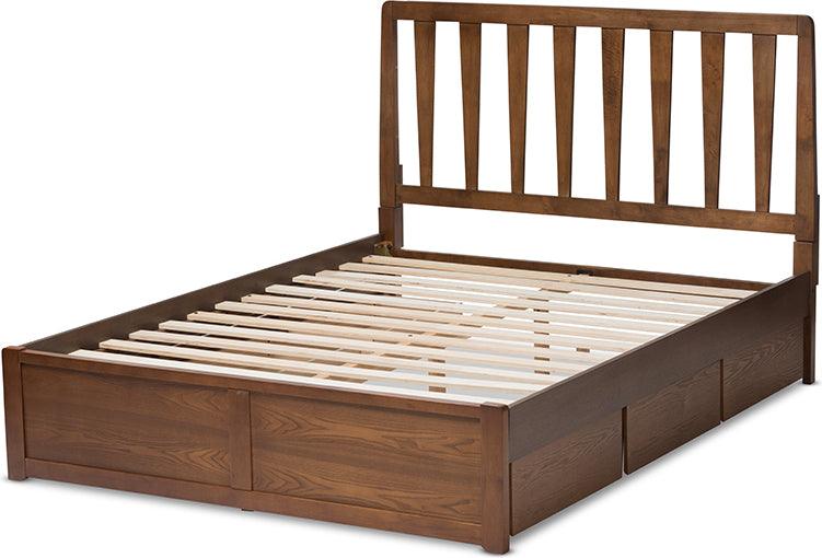 Wholesale Interiors Beds - Raurey King Storage Bed Walnut Brown