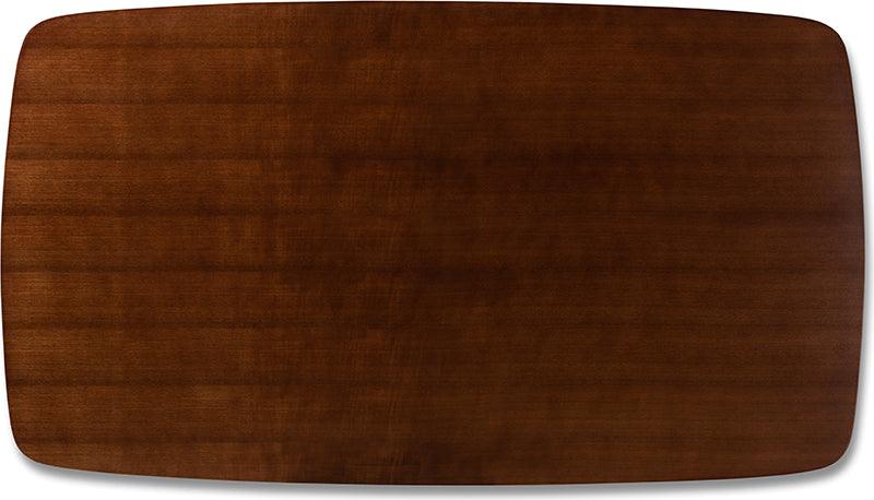 Wholesale Interiors Dining Sets - Amato Light Gray Fabric Walnut Finished Wood 5-Piece Dining Set