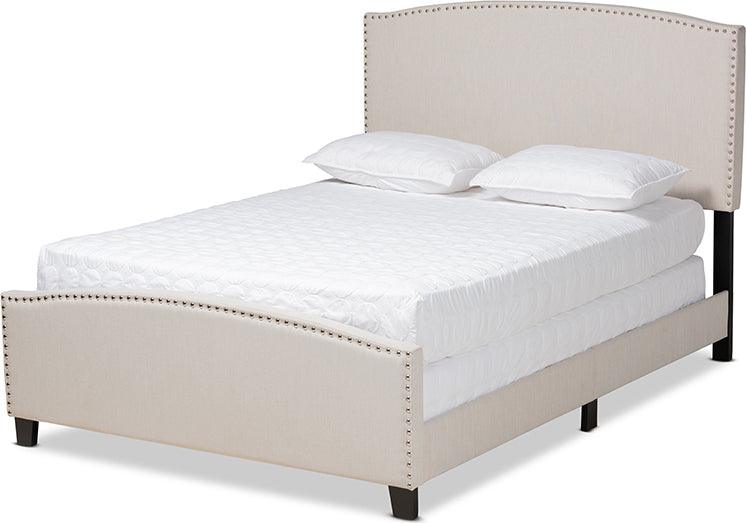 Wholesale Interiors Beds - Morgan Queen Bed Beige & Black