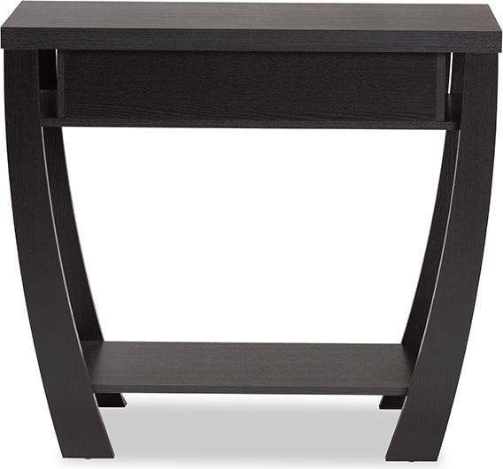 Wholesale Interiors Consoles - Capote Modern and Contemporary Espresso Brown Finished Wood 2-Drawer Console Table