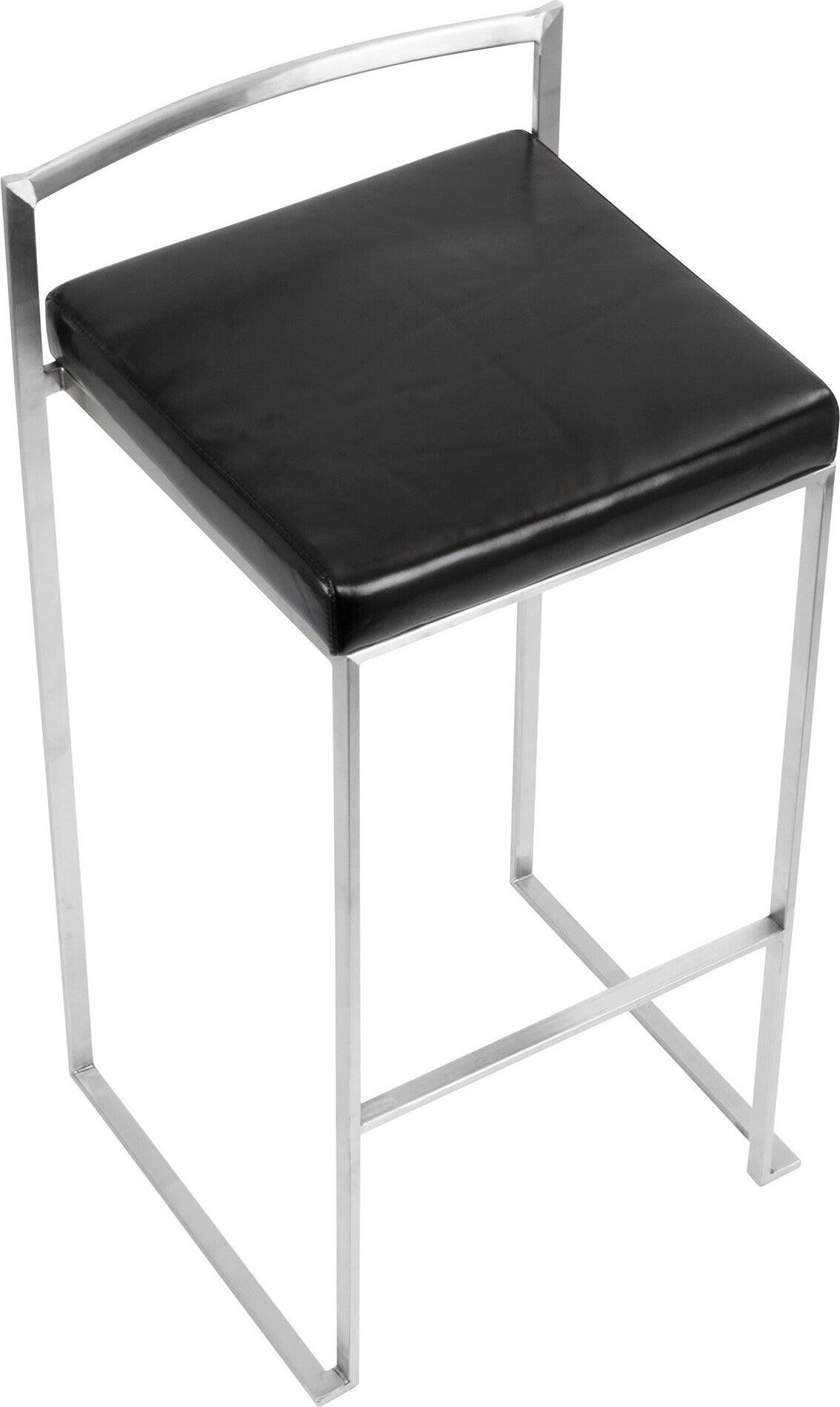 Lumisource Barstools - Fuji Stacker Barstool Black (Set of 2)
