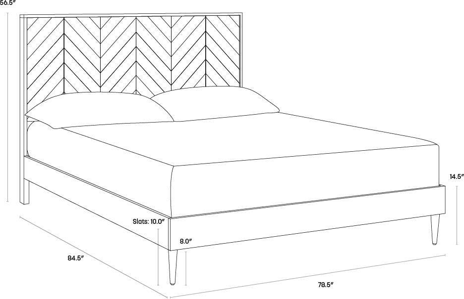SUNPAN Beds - Greyson Bed - King Brown