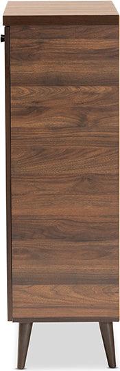 Wholesale Interiors Shoe Storage - Salma Walnut Brown Finished Wood 2-Door Shoe Storage Cabinet