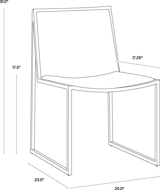 SUNPAN Dining Chairs - Blair Dining Chair - Stainless Steel - Black Croc (Set of 2)
