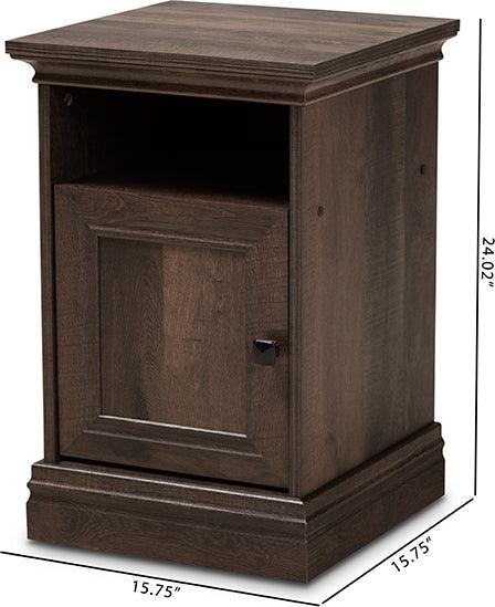 Wholesale Interiors Nightstands & Side Tables - Nolan 1 Drawer Nightstand Brown & Black