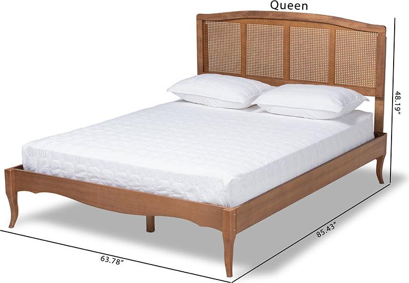 Wholesale Interiors Beds - Marieke Queen Bed Ash walnut