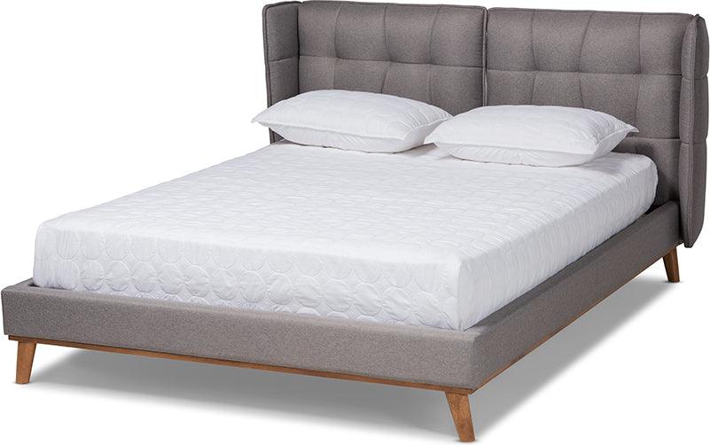 Wholesale Interiors Beds - Gretchen Queen Bed Gray & Walnut Brown