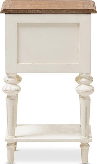 Wholesale Interiors Nightstands & Side Tables - Marquetterie Nightstand White/Natural