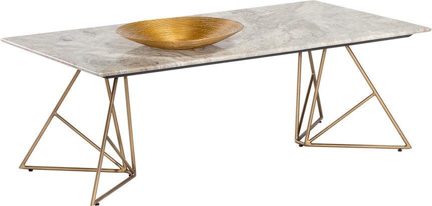 SUNPAN Coffee Tables - Ursula Coffee Table Gray & Antique Brass
