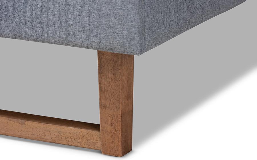 Wholesale Interiors Beds - Allegra Queen Bed Dark Gray & Ash walnut