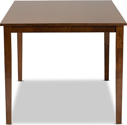 Wholesale Interiors Dining Tables - Eveline Modern and Contemporary Walnut Brown Finished Rectangular Wood Dining Table