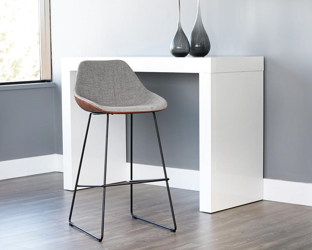 SUNPAN Barstools - Mccoy Barstool - November Grey / Cinnamon Brown