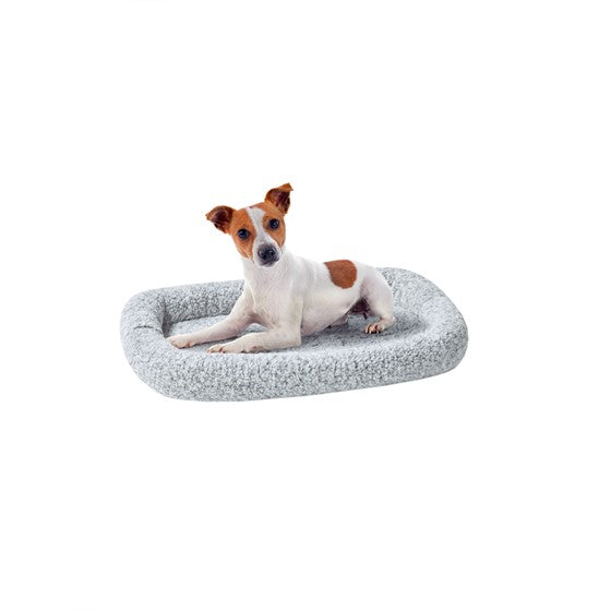 Olliix.com Dog Beds - Back Printed Microberber Bumper Crate Mat Grey