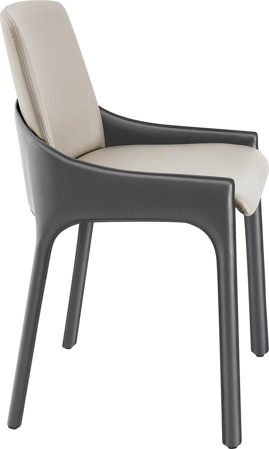 Euro Style Dining Chairs - Vilante Side Chair in Light Gray and Gray