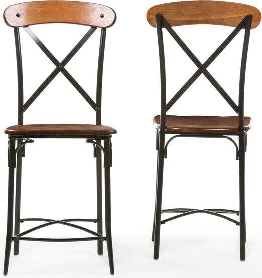 Wholesale Interiors Barstools - Broxburn Bar Stool Light Brown & Black (Set of 2)