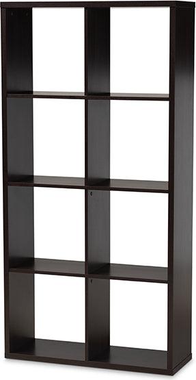 Wholesale Interiors Bedroom Organization - Janne Modern and Contemporary Dark Brown Finished 8-Cube Multipurpose Storage Shelf