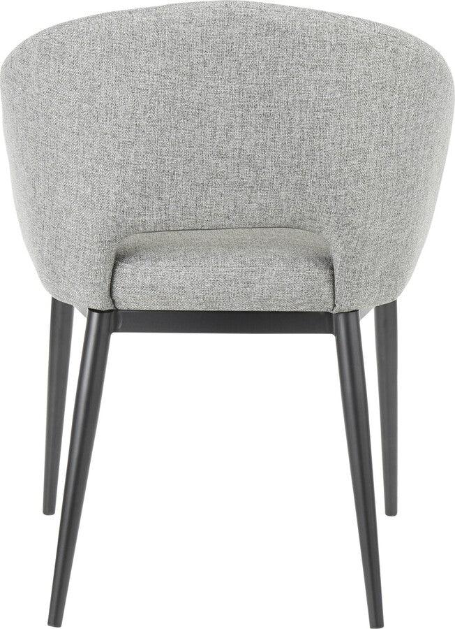 Lumisource Accent Chairs - Renee Contemporary Chair in Black Metal Legs and Grey Fabric