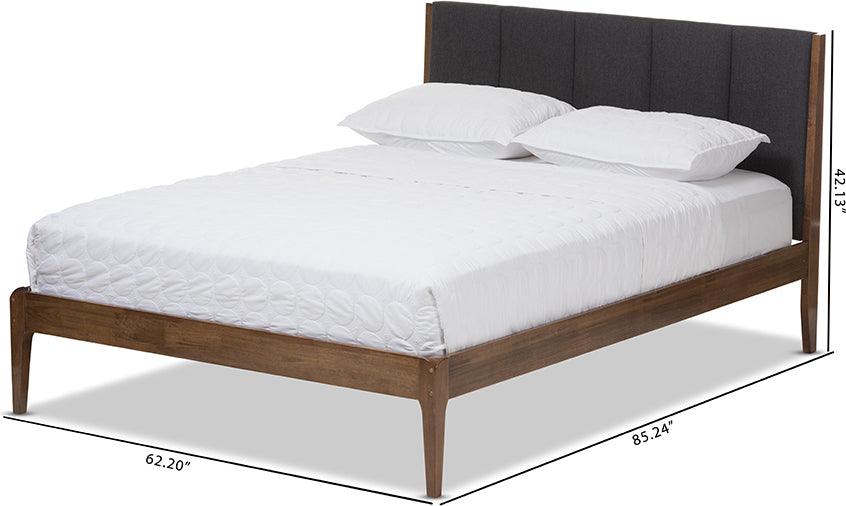 Wholesale Interiors Beds - Ember King Bed Gray/Walnut Brown