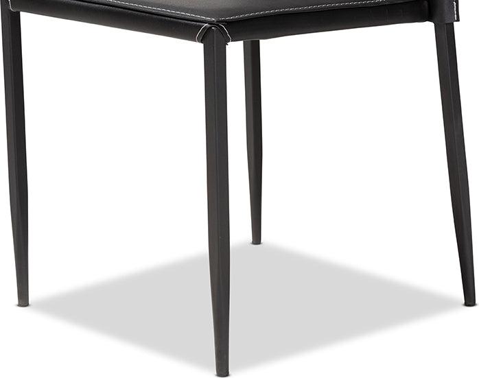 Wholesale Interiors Dining Chairs - Pascha Modern And Contemporary Black Faux Leather Upholstered Dining Chair (Set Of 4)
