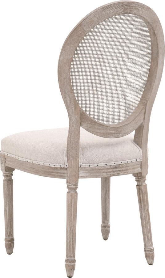 Essentials For Living Dining Chairs - Oliver Dining Chair, Set of 2 Natural Gray Ash, Bisque French Linen