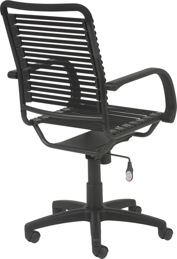 Euro Style Task Chairs - Bungie Flat High Back Office Chair Black
