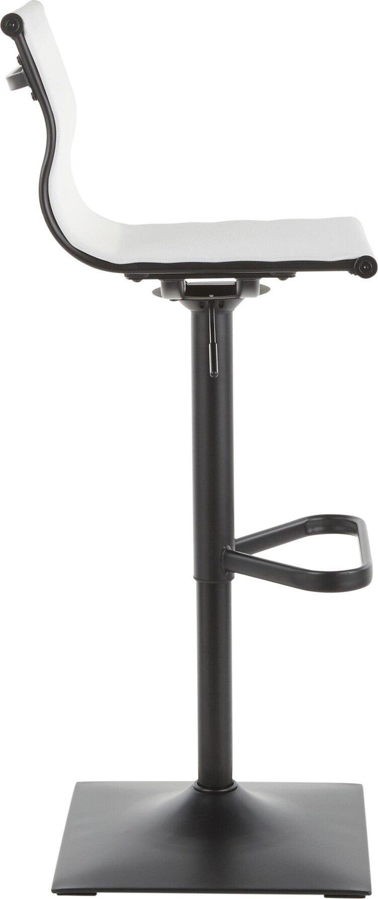 Lumisource Barstools - Mirage Barstool Black & White Mesh