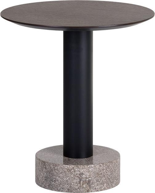 SUNPAN Side & End Tables - Monaco End Table Black Gray Marble & Raw Umber