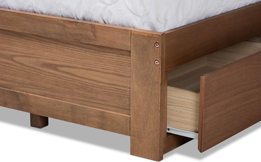 Wholesale Interiors Beds - Lisa Queen Storage Bed Ash walnut