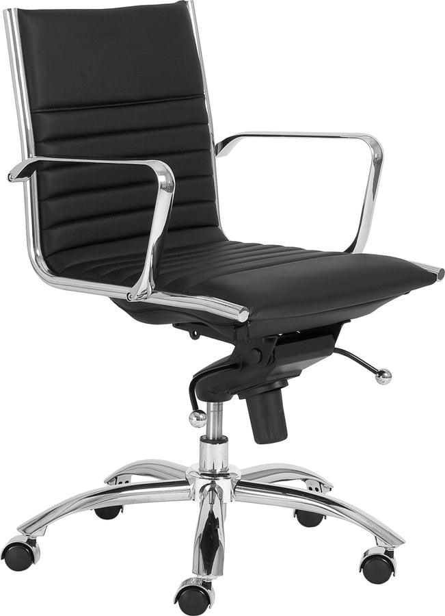 Euro Style Task Chairs - Dirk Low Back Office Chair Black