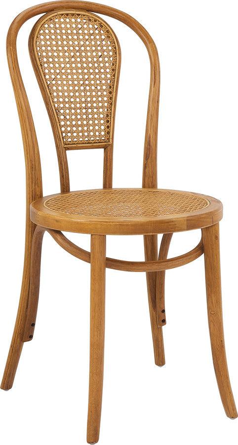 Euro Style Dining Chairs - Liva Side Chair in Walnut with Natural Seat and Back