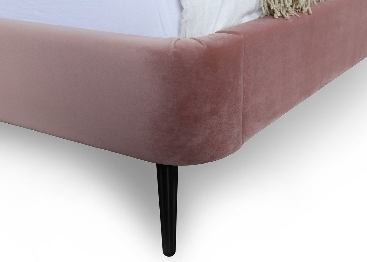 Manhattan Comfort Beds - Heather Full-Size Bed in Blush and Black Legs