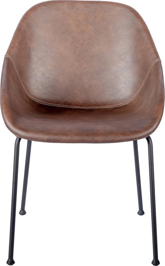 Euro Style Dining Chairs - Corinna Side Chair in Vintage Brown - Set of 2